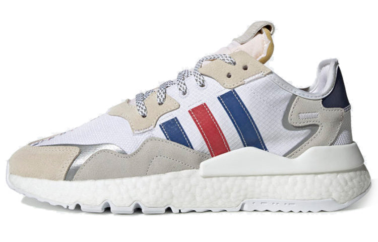 Adidas originals nite jogger mesh nylon удобные и универсальные амортизирующая и нескользящая обувь для отдыха на низком ходу мужские и женские модели красный и синий