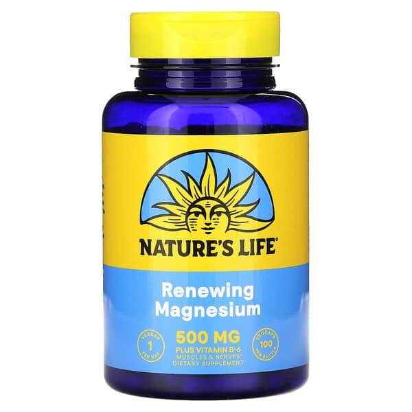Nature's Life Renewing magnesium, 500 мг, 100 капсул - Boxette Shop