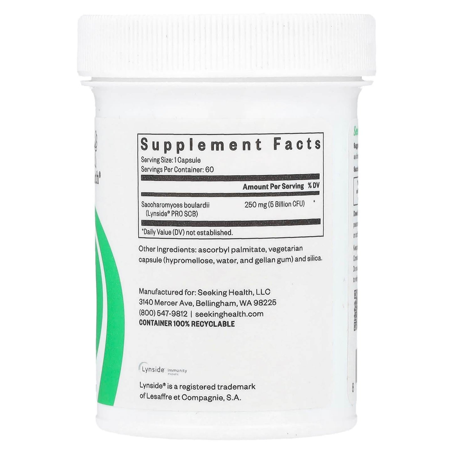 БАД Seeking Health saccharomyces Boulardii, 60 капсул - Boxette Shop