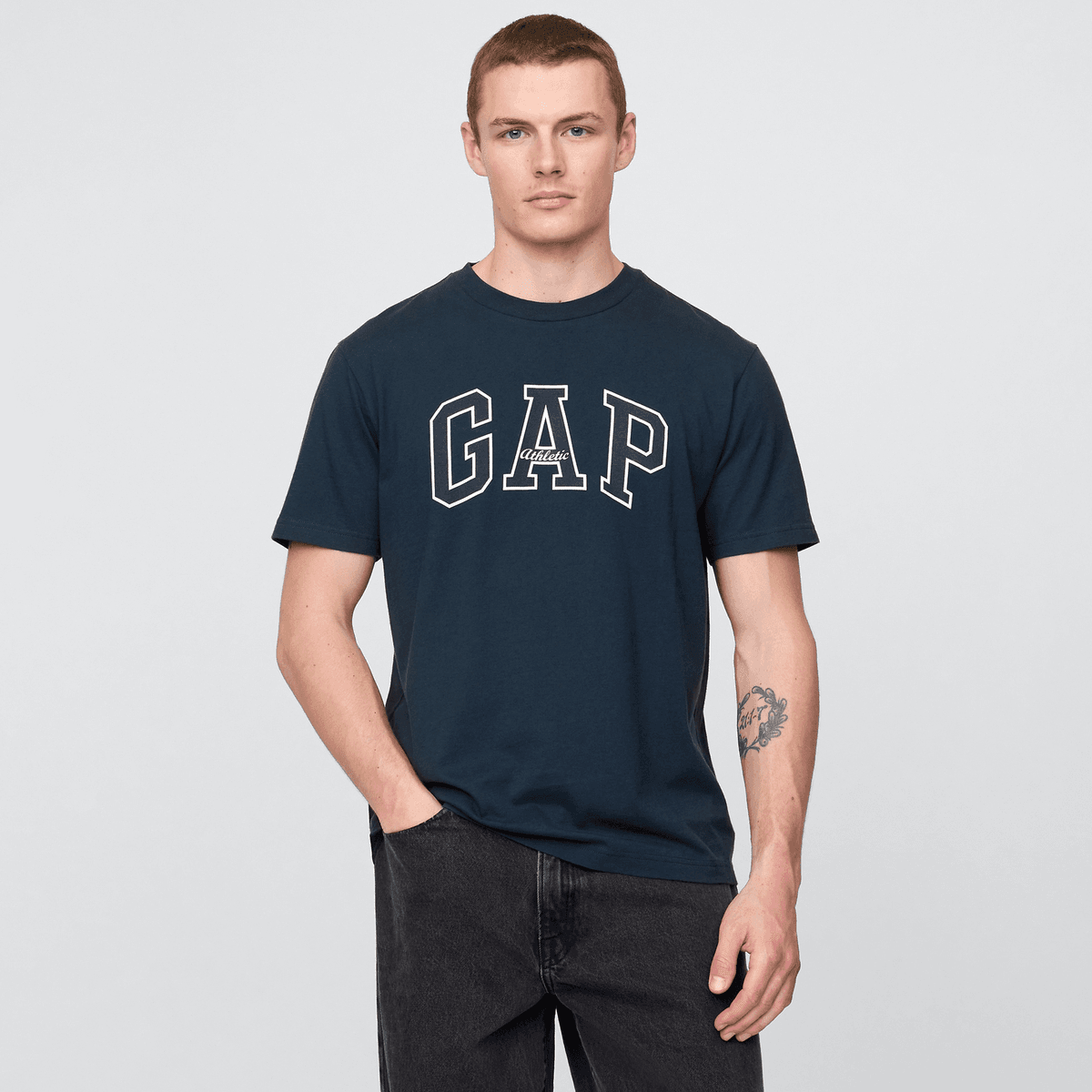 Gap весна и лето буквы печатных логотип свободные футболки с коротким рукавом модные повседневные мужчины и женщины с одинаковыми моделями - Boxette Shop