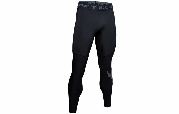 Under armour x monolith johnson совместный бренд project rock skinny брюки для фитнеса мужские черные