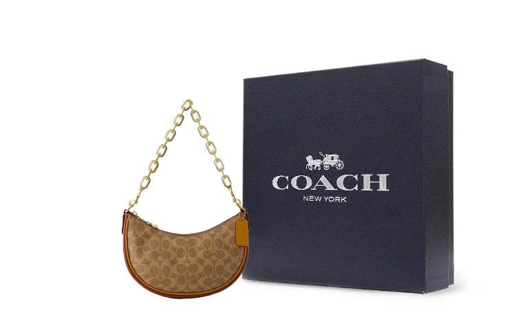 Сумка женская Coach Mira 24 Letter Print Coated Canvas - Boxette Shop