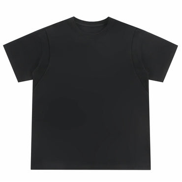 Paddy Julia bir xil rangdagi asosiy dekonstruksiya qilingan birlashma dizayn hissi yelkali bo'sh ko'p qirrali oddiy shamol qutisi versiyasi pastki qismdagi kalta yengli futbolka erkaklar va ayollar bir xil modellar