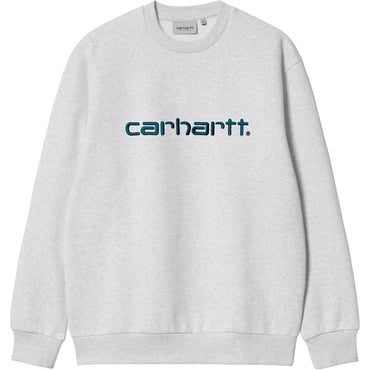 Carhartt wip carhartt bo'yinbog'li sviter ko'ylagi uzun yengli erkaklar kalçasi kulrang