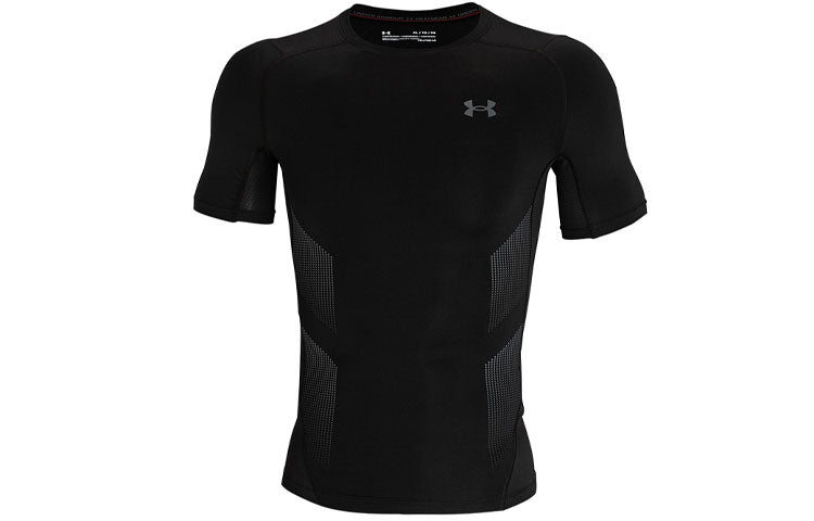 Under armour heatgear®vent casual training athletic short sleeve tights men's black