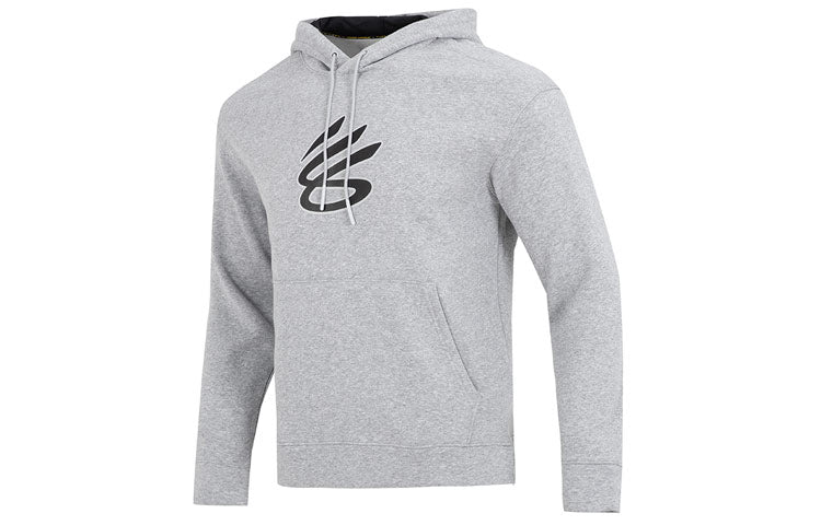 Under armour curry геометрический принт спортивные повседневные капюшоном с длинными рукавами свитер мужской серый