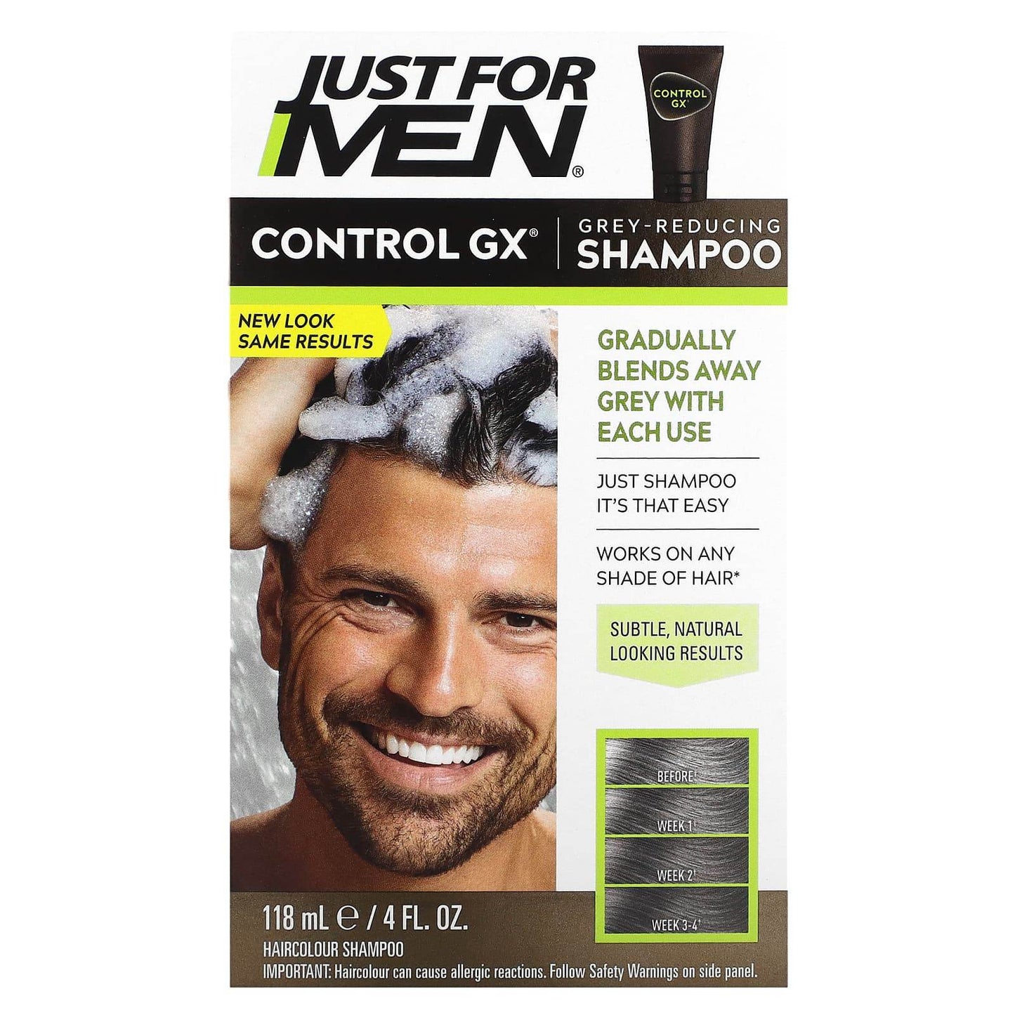 Шампунь для уменьшения седины Just for Men, Control GX, 118 мл - Boxette Shop