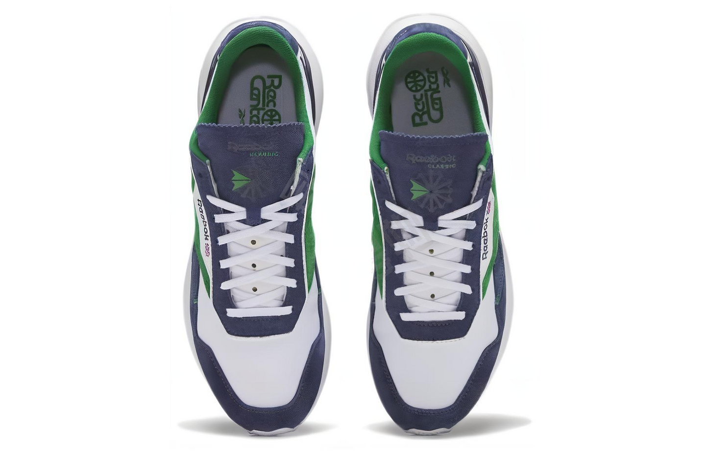 Reebok Classic Legacy Erkaklar va Ayollar uchun sirpanmaydigan, aşınmaya bardoshli, past kesimli yugurish poyabzali Moviy Oq yashil