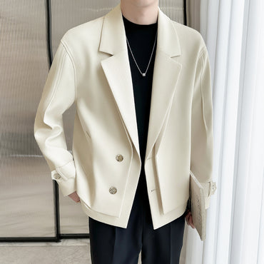 Hvga Koreyaning yuqori darajadagi dizayndagi engil etuk shamol gangsteri chiroyli to'lqinli tasodifiy eng nozik kalta kostyum erkaklar va ayollar bir xil modellar