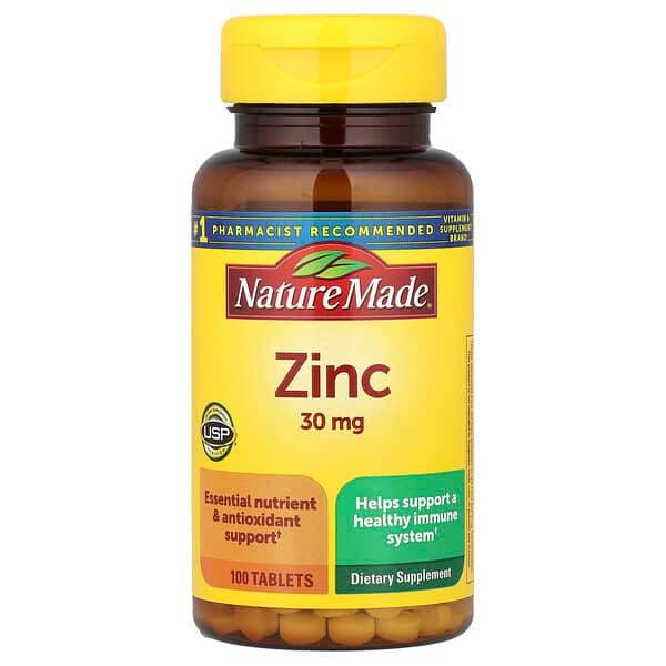 БАД Nature Made Zinc, 30 мг, 100 таблеток - Boxette Shop