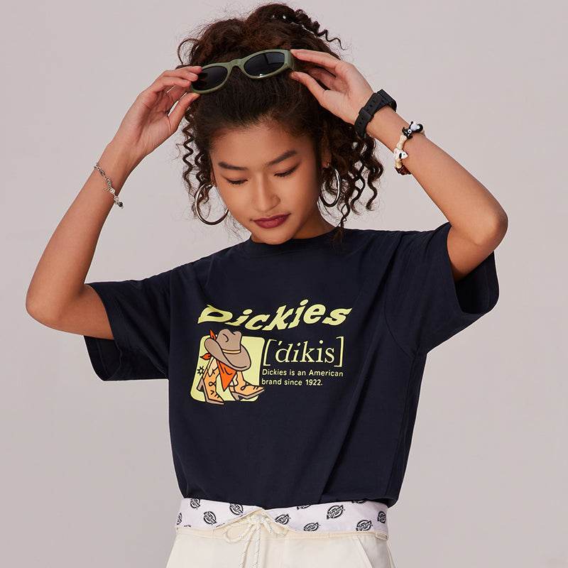 Футболка Dickies Letters Cartoon Printed Round Neck - Boxette Shop