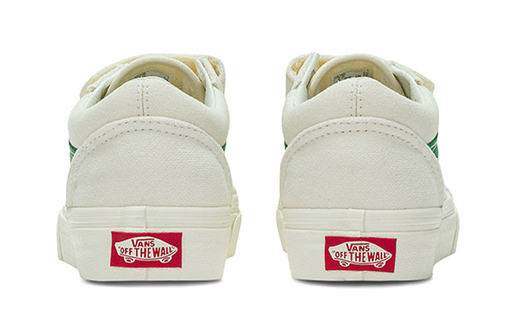 Vans casual past top bolalar taxta poyabzal oq yashil o'rta kichik bolalar