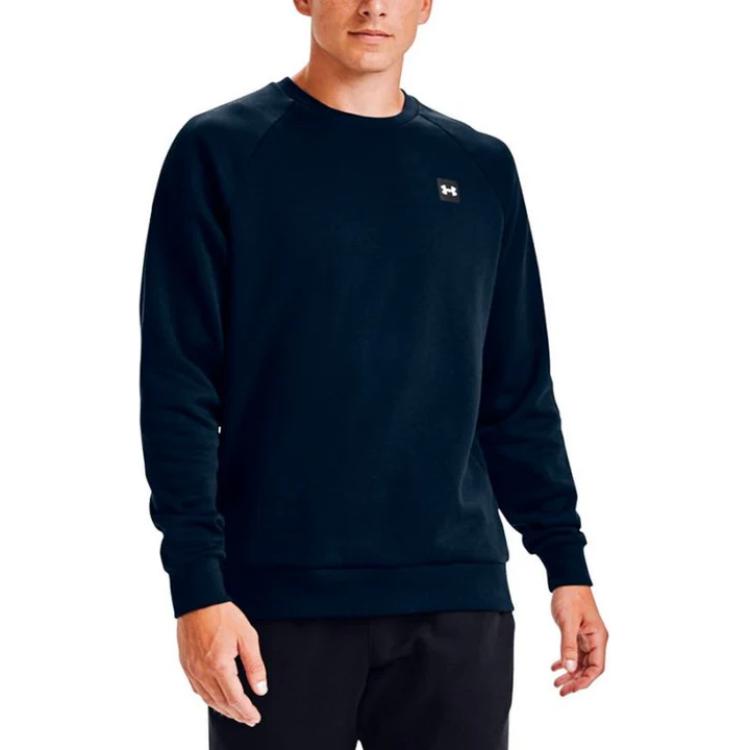 Under armour crew neck comfort casual padded long sleeve sweatshirt men's navy blue