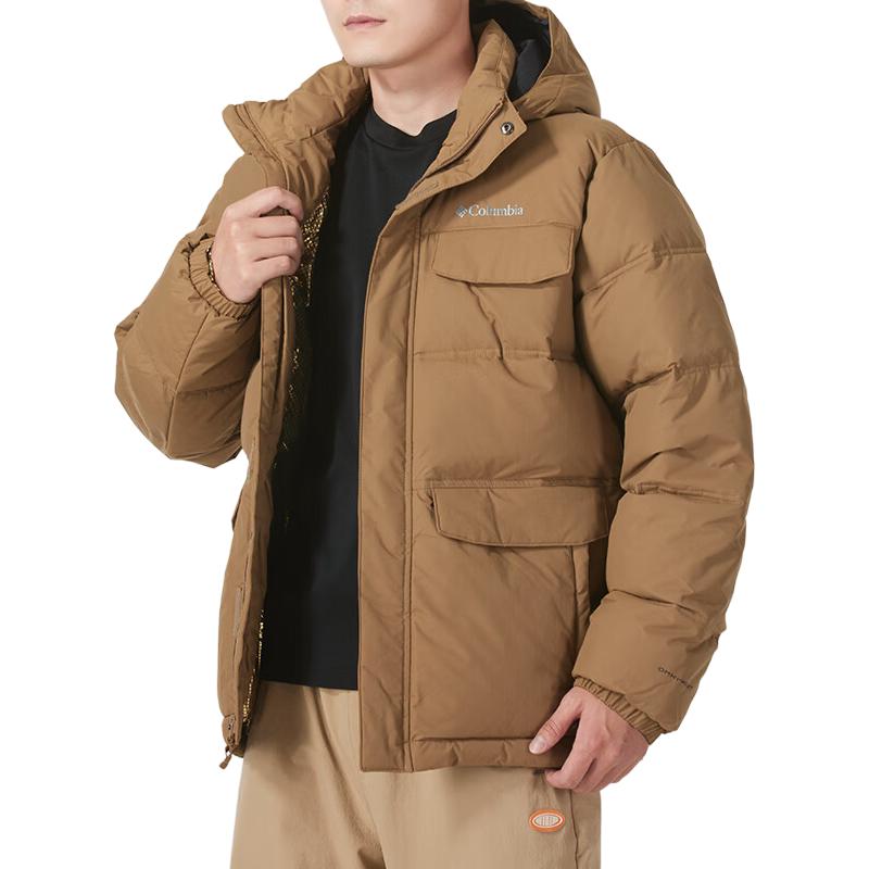 Columbia columbia landroameromni-heat открытый теплый ветрозащитный капюшон рабочая одежда хлопок куртка мужская коричневый