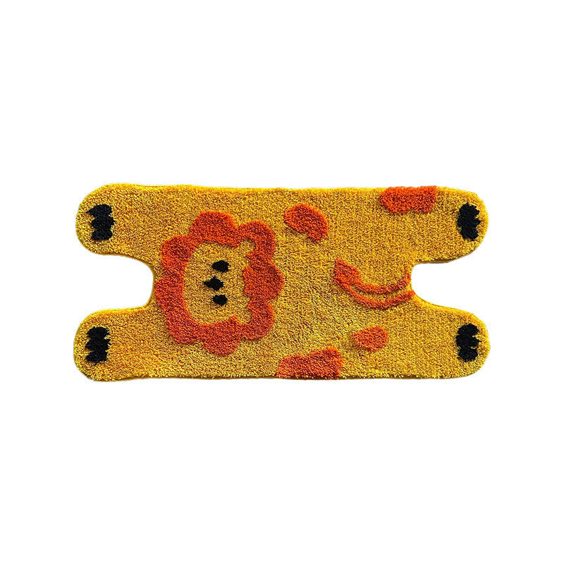 Chhatwal & jonsson adorable collection cute animal tufted flocking blanket thickened bedroom cooler bedside blanket living room absorbent coffee table sofa carpet rugs