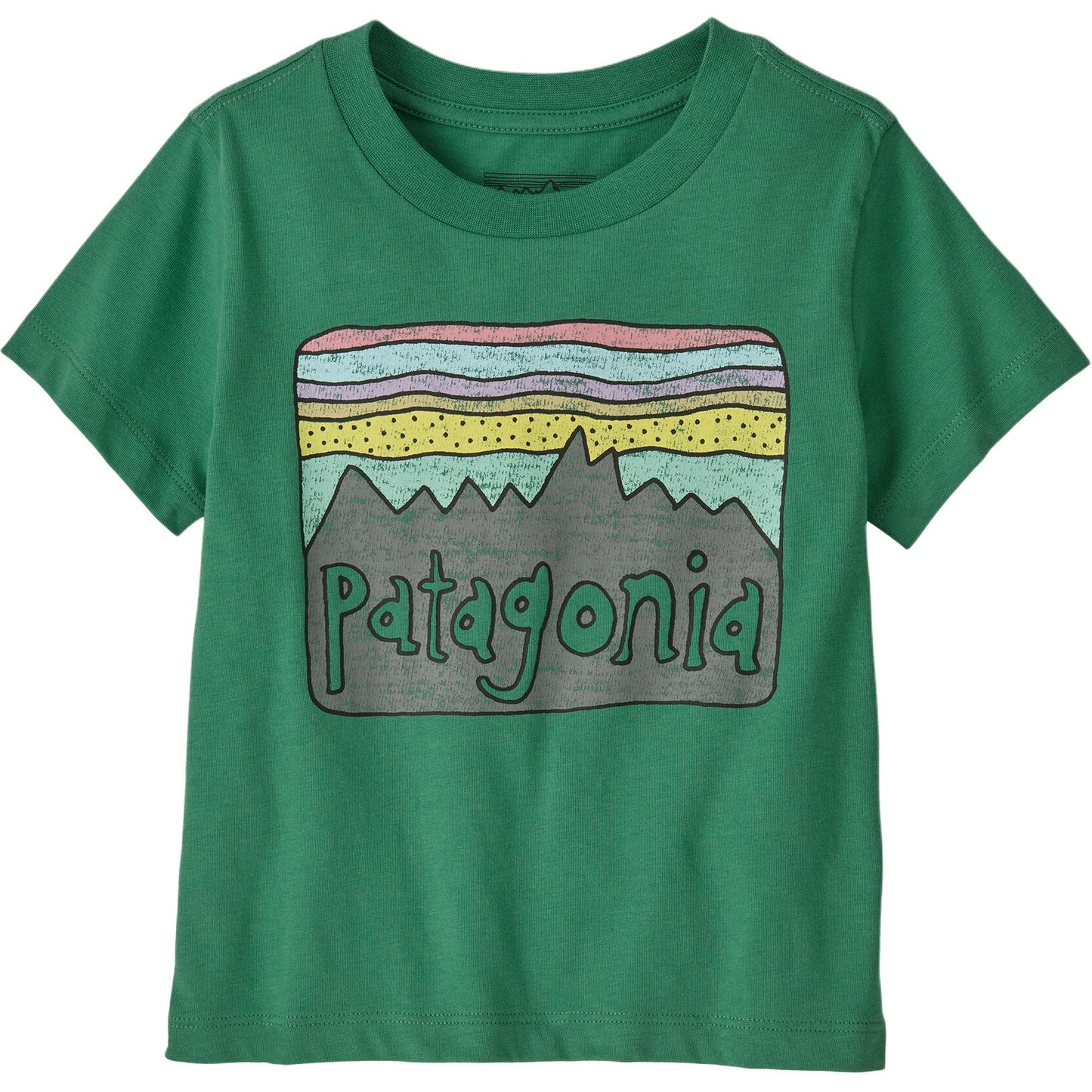 Patagonia patagonia t-shirt fitz roy skies soft simple pullover short sleeve infant & toddler