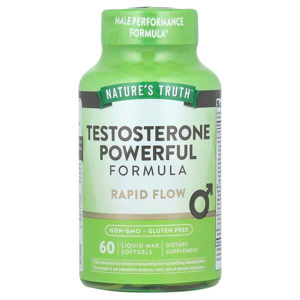 БАД Nature's Truth Testosterone Powerful Formula, 60 капсул - Boxette Shop