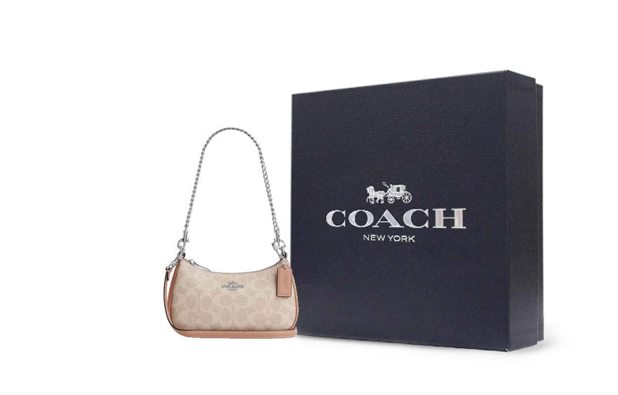 Сумка женская Coach Teri 19 Branded Logo Zip Closure - Boxette Shop