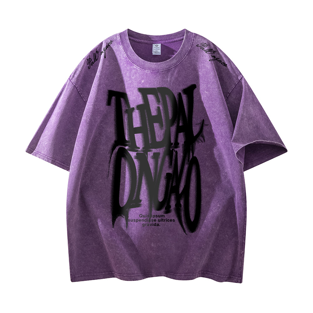 Pal ongaco qisqa yengi yuvilgan va siqilgan retro amerikacha futbolka erkaklar va ayollar uchun dazmollanadigan bokeh harflari bilan