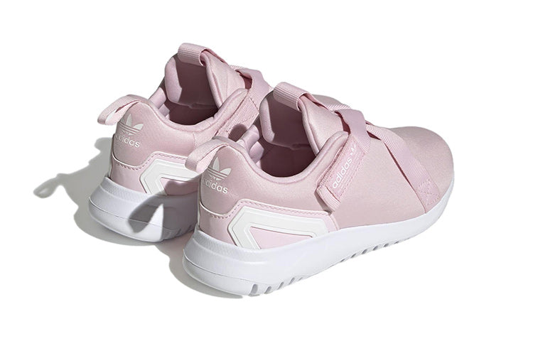 Adidas originals flex 2.0 низкие верхние спортивные повседневные кроссовки розовый средний маленькие дети