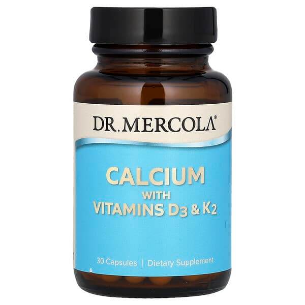 БАД Dr. Mercola, Кальций с витаминами D3 & K2, 30 капсул - Boxette Shop