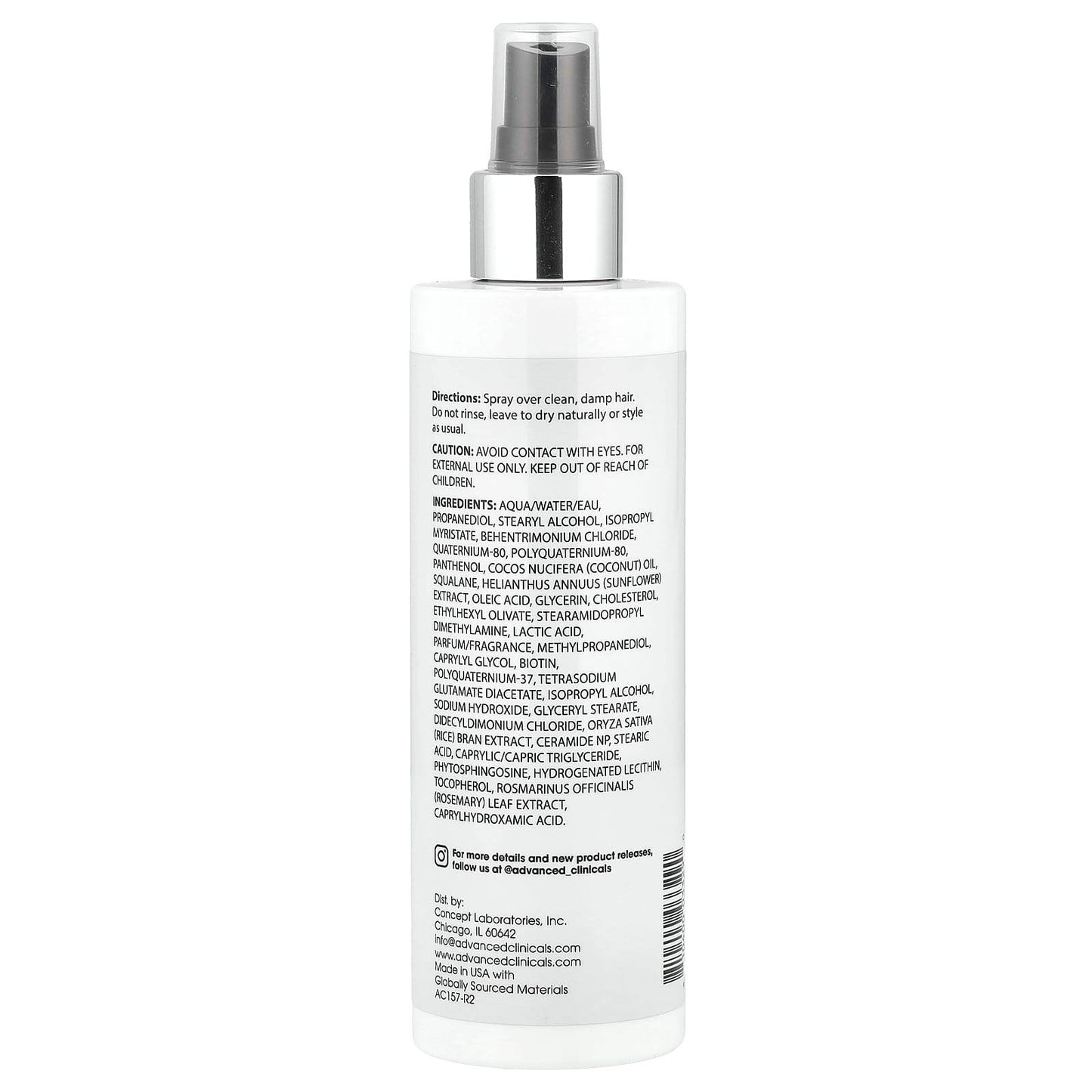 Кондиционер Advanced Clinicals Biotin, 237 мл - Boxette Shop