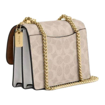 Сумка женская Coach Klare 17 Metallic Logo Coated Canvas - Boxette Shop