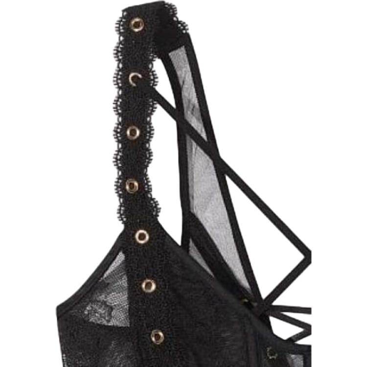 Victoria's secret victoria's secret solid colour comfort mesh patchwork shapewear women's black - Boxette Shop