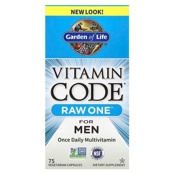 БАД Garden of Life Vitamin Code RAW One, мультивитаминная добавка для мужчин, 75 капсул - Boxette Shop