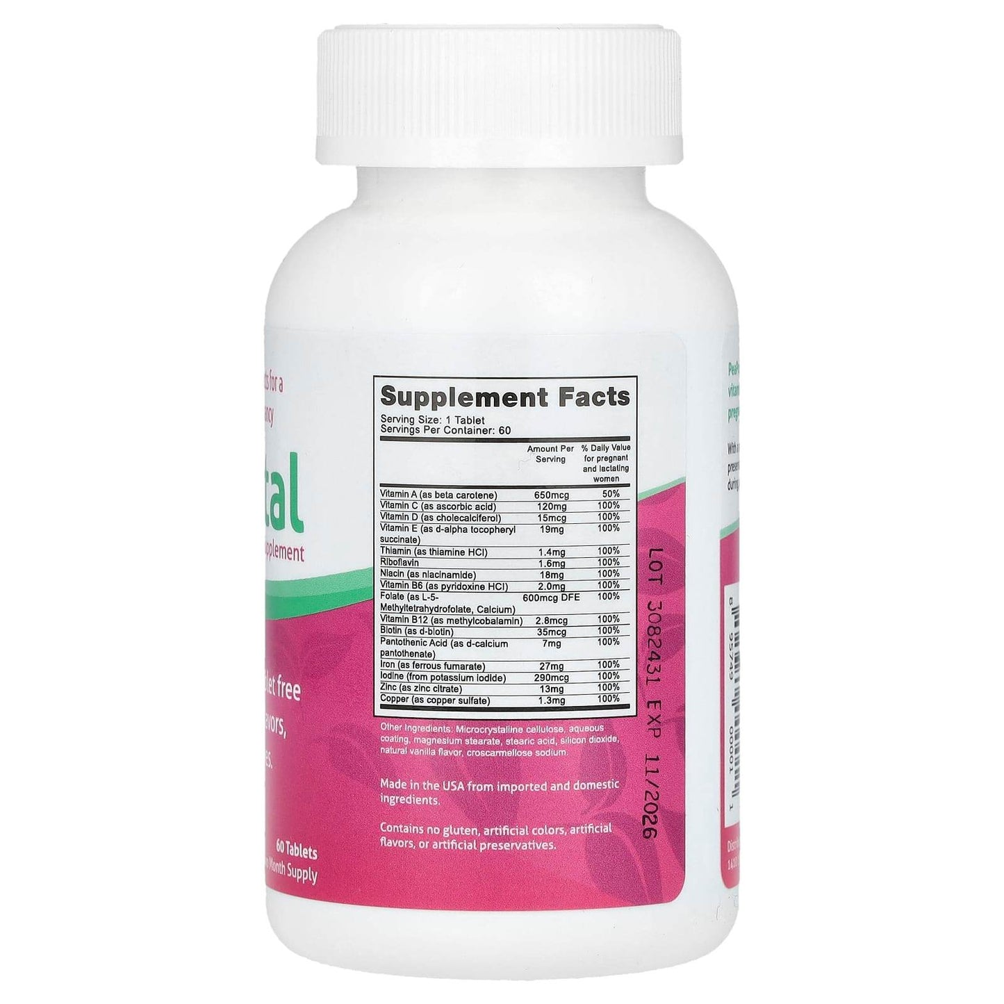БАД Fairhaven Health Peapod, мультивитаминная добавка для беременных, 60 таблеток - Boxette Shop