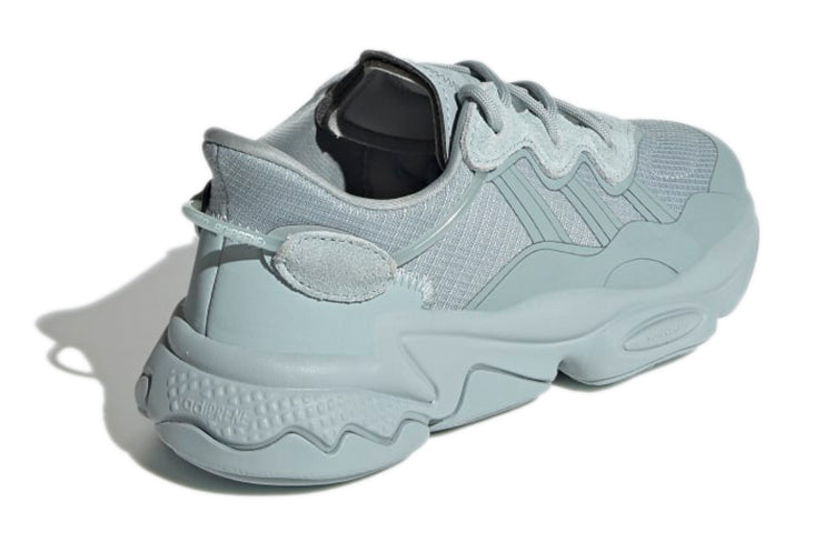 Adidas originals ozweego j удобная износостойкая дышащая низкопрофильная детская повседневная обувь серо-голубого цвета для подростков