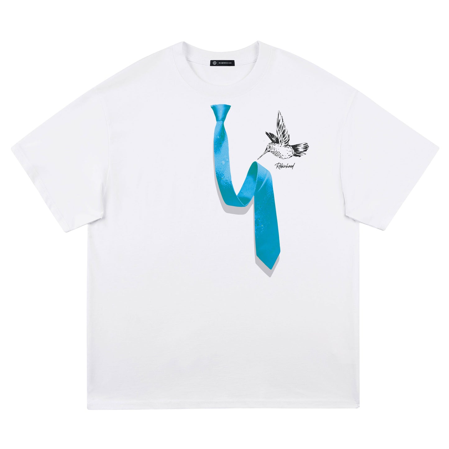 Robin Gud robinhood Amerika retro erkin tasodifiy universal hayvon naqshli tekis rangli kalta yengli futbolka erkaklar va ayollar