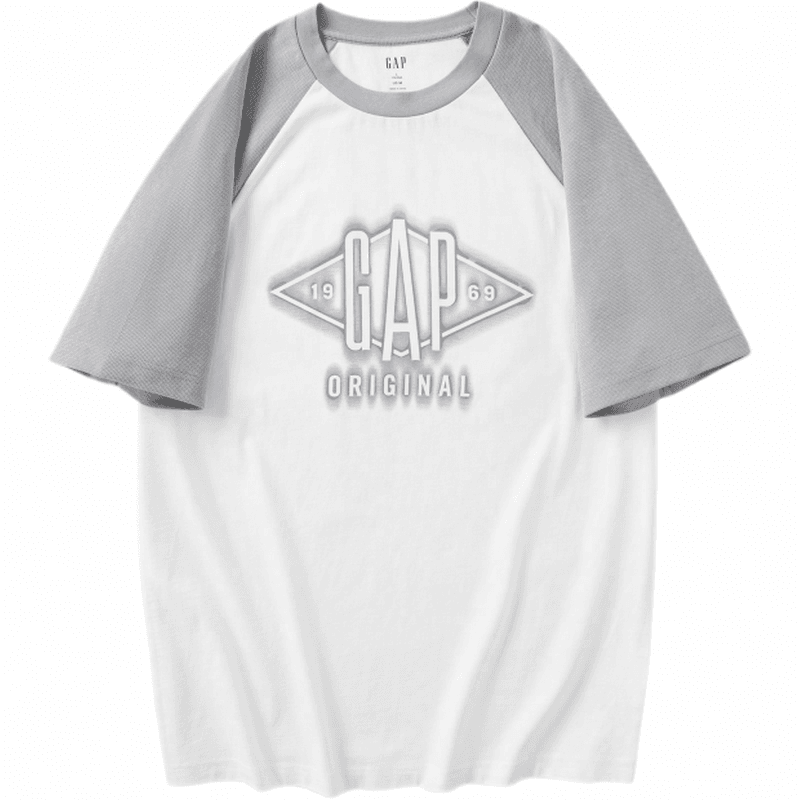 Gap urban casual collection хлопковая футболка с плечевым швом и круглым вырезом с коротким рукавом мужские и женские футболки - Boxette Shop