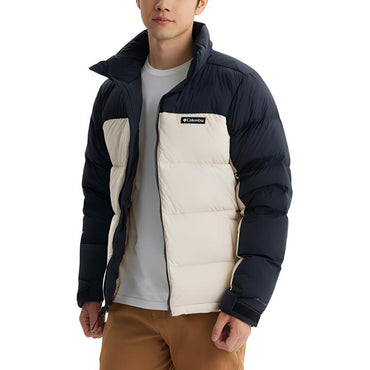 Columbia casual outdoor воротник-стойка теплый хлеб вниз куртка мужская черный бежевый