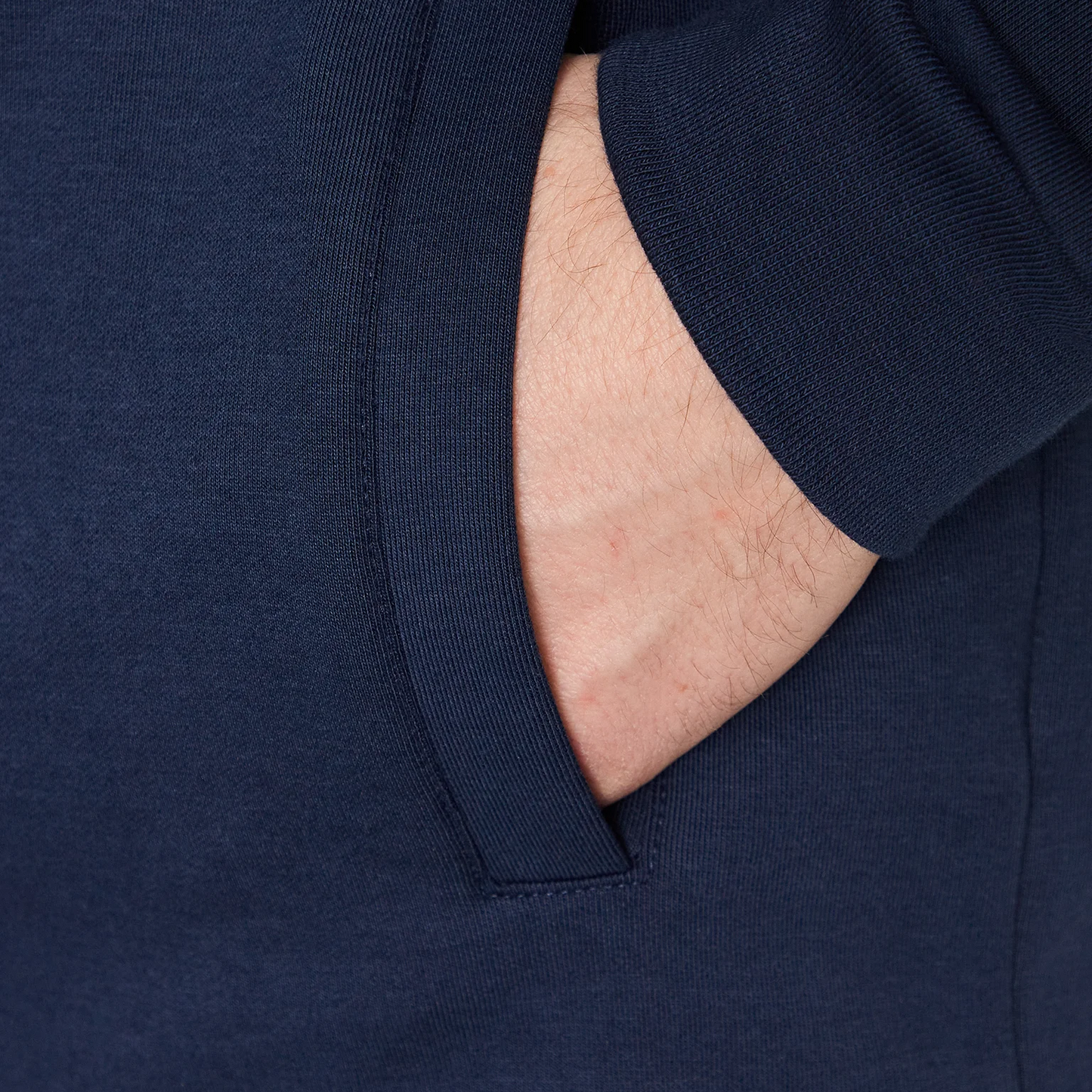 Le coq sportif brendi logotipi fermuar yoqali uzun yengli erkaklar ko'k rangli ko'ylagi