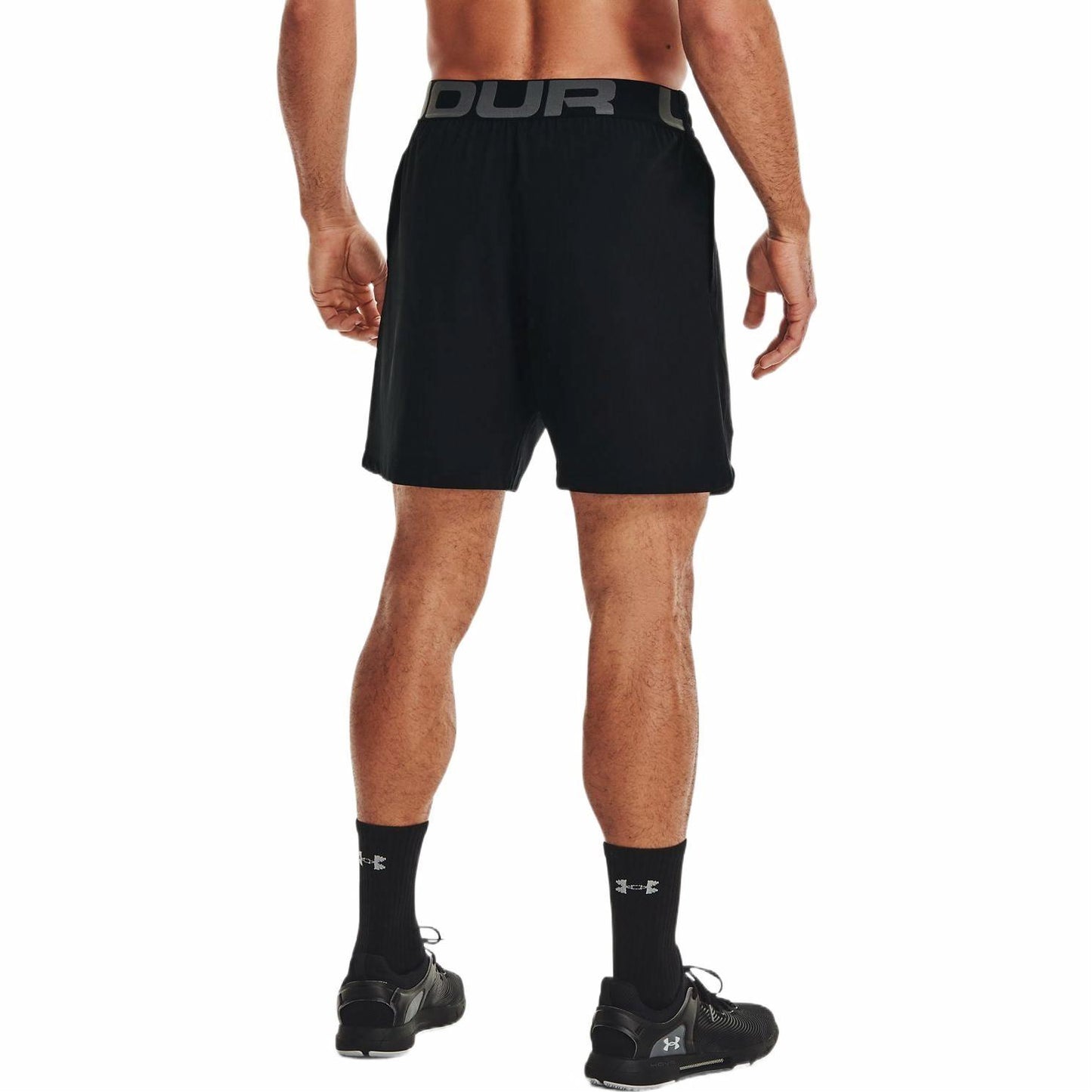 Шорты under armour woven ua elevated 2.0 logo printed solid athleisure shorts men's black