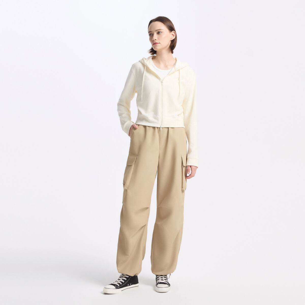 Женская простая толстовка с капюшоном и вышитым логотипом gap - Boxette Shop