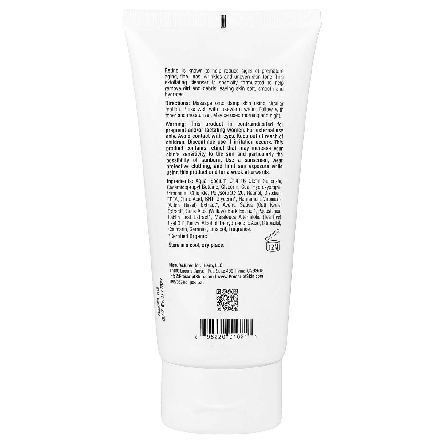 Очищающее средство для лица PrescriptSkin, с ретинолом, 177 мл - Boxette Shop