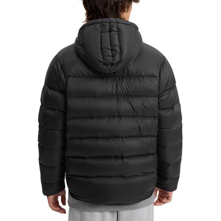 Under armour core down training sports fashion hooded down jacket men's black