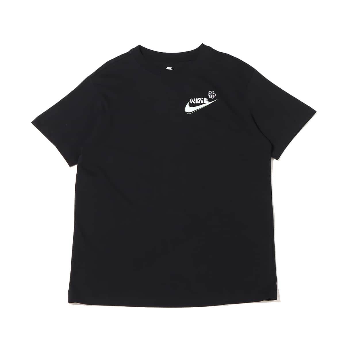 Nike american retro letter logo print casual round neck pullover short sleeve t-shirt women's black