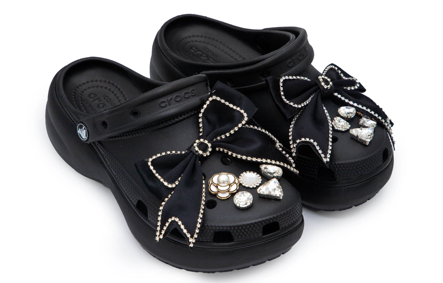 Шлепанцы женские Crocs Classic Platform Clog Black Butterfly Temptation - Boxette Shop