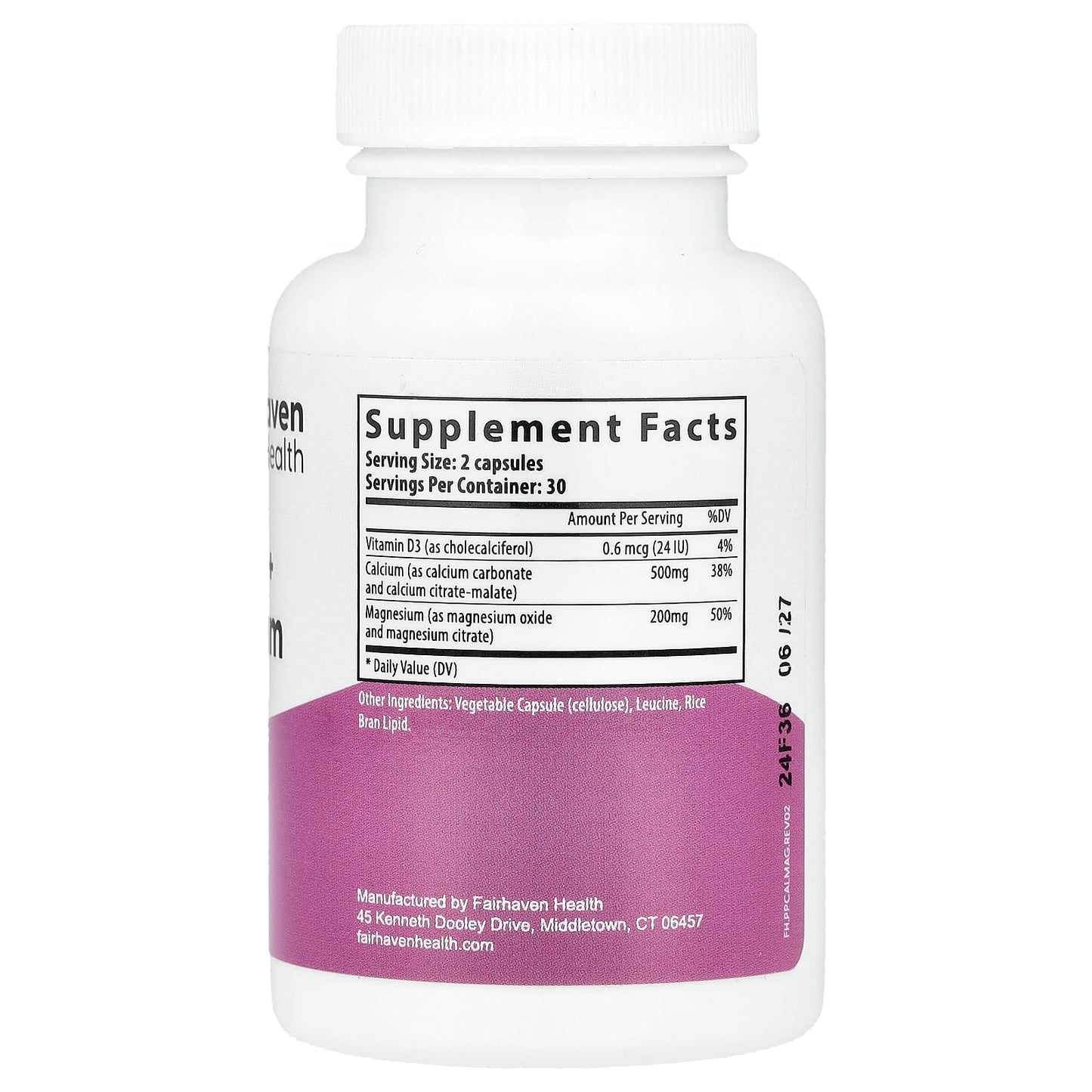 БАД Fairhaven Health, для беременных, кальций и магний, 60 капсул
