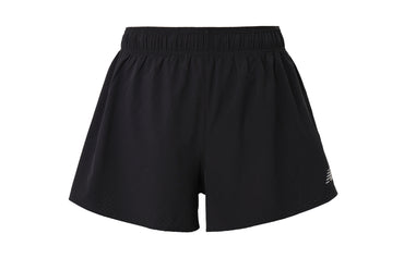 New Balance To'liq rangli nishonli Chop Ayollar kundalik shortilari, qora