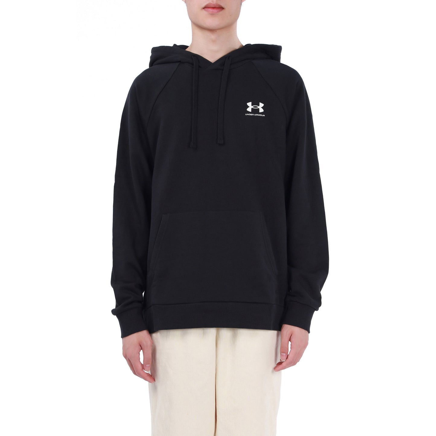 Under armour andromeda rival solid hooded hooded pullover thin fleece training sweatshirt men's black