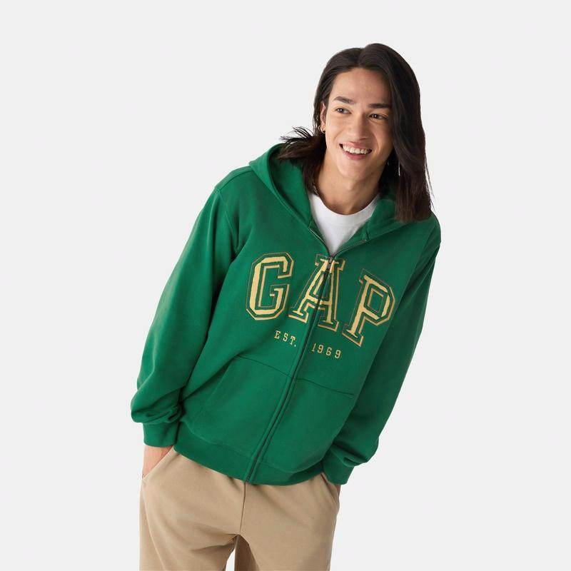 Логотип gap французская петля трикотажная молния капюшон свободная куртка весна толстовка мужские и женские модели - Boxette Shop