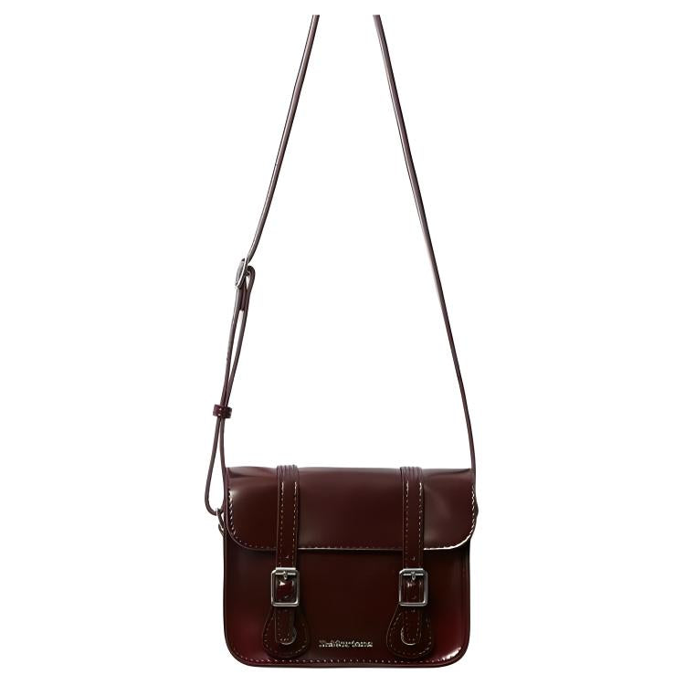 Dr.martens martin двойная пряжка с магнитной застежкой полиуретан crossbody regular унисекс пара вишнево-красный