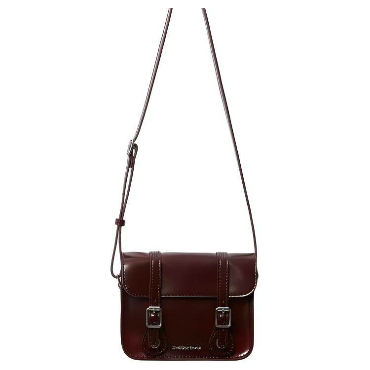 Dr.martens martin двойная пряжка с магнитной застежкой полиуретан crossbody regular унисекс пара вишнево-красный - Boxette Shop
