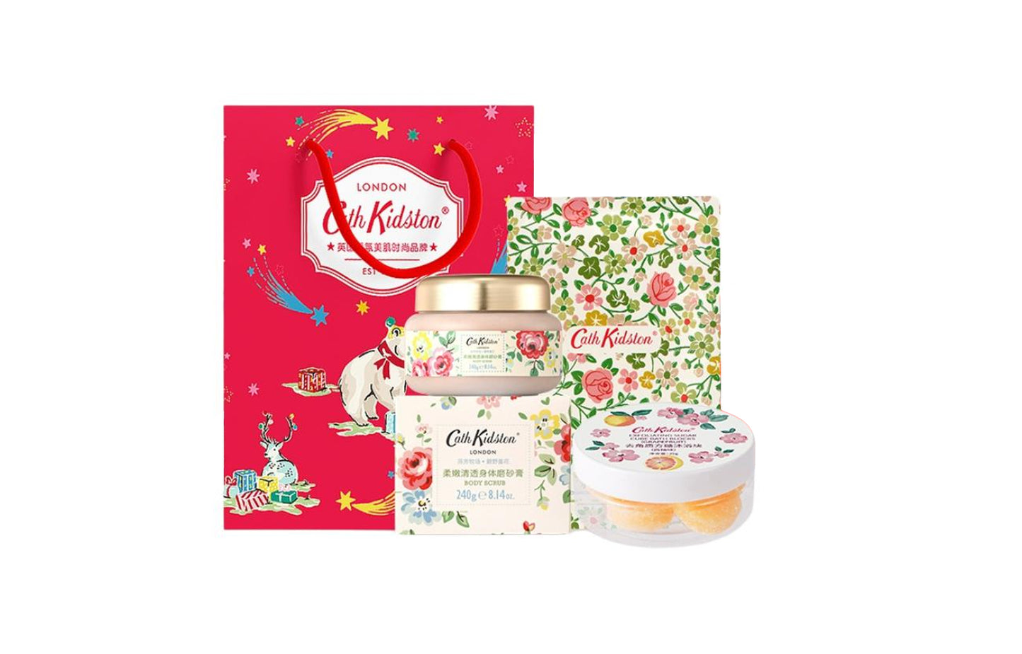 Cath kidston body milk softening shower gel treatment set soothing 450ml+252ml
