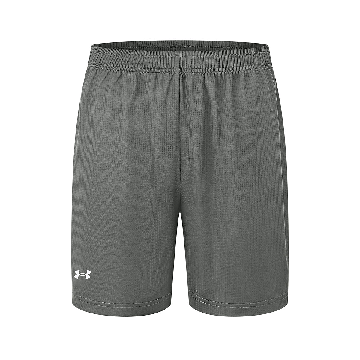 Under armour quick dry breathable knit solid elastic waist athletic shorts unisex grey