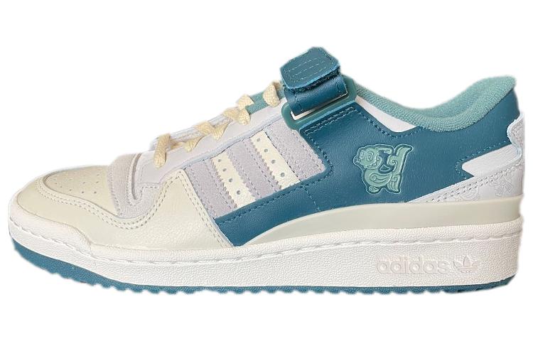 Adidas originals forum low sanshingdui художник чжан цюань лично подписал подарочную коробку удобная ретро универсальная низкопробная обувь мужчины и женщины с одинаковыми моделями белый зеленый